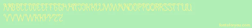 InvisibleMan Font – Yellow Fonts on Green Background