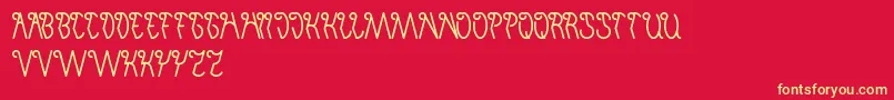 InvisibleMan Font – Yellow Fonts on Red Background