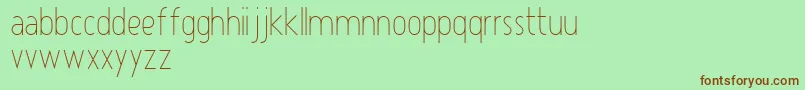 Atype1Light Font – Brown Fonts on Green Background