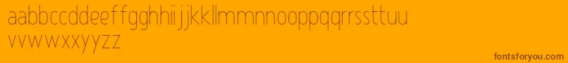 Atype1Light Font – Brown Fonts on Orange Background