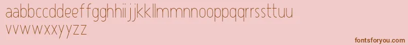 フォントAtype1Light – ピンクの背景に茶色のフォント