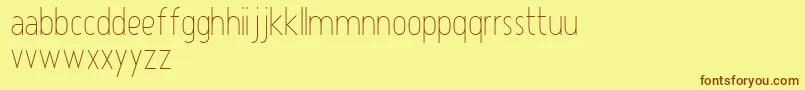 Atype1Light Font – Brown Fonts on Yellow Background