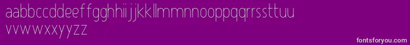 Atype1Light Font – Green Fonts on Purple Background