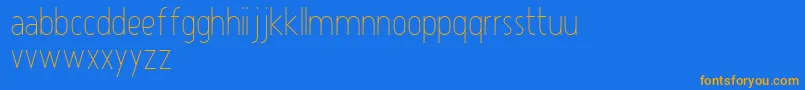 Atype1Light Font – Orange Fonts on Blue Background