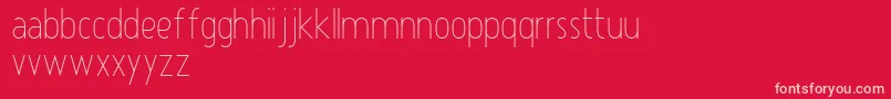 Atype1Light Font – Pink Fonts on Red Background