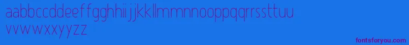 Atype1Light Font – Purple Fonts on Blue Background