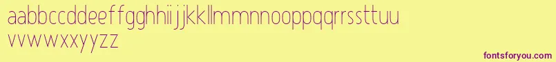 Atype1Light Font – Purple Fonts on Yellow Background