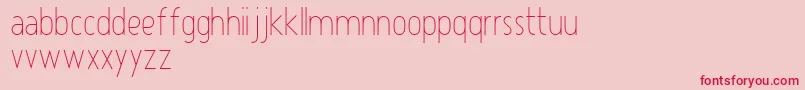 fuente Atype1Light – Fuentes Rojas Sobre Fondo Rosa