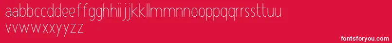 Atype1Light-fontti – valkoiset fontit punaisella taustalla