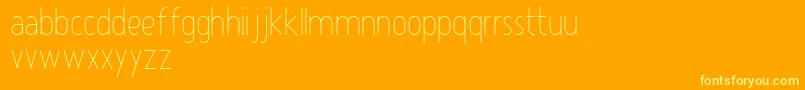 More about Atype1Light Font Atype1Light Font – Yellow Fonts on Orange Background