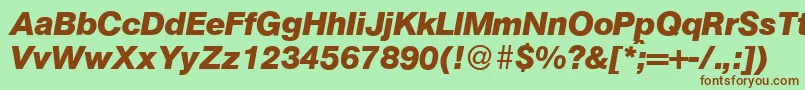 AtkinsBolditalic Font – Brown Fonts on Green Background