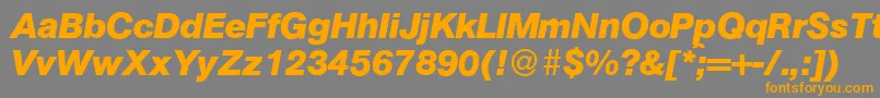 AtkinsBolditalic Font – Orange Fonts on Gray Background