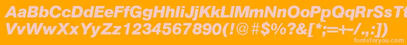 AtkinsBolditalic Font – Pink Fonts on Orange Background