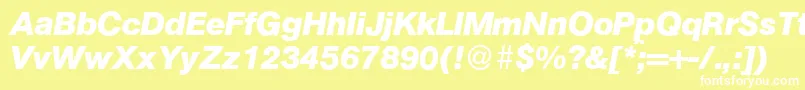 AtkinsBolditalic Font – White Fonts on Yellow Background