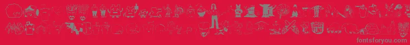 Aqua.Teen.Hunger.Font.Fontvir.Us Font – Gray Fonts on Red Background