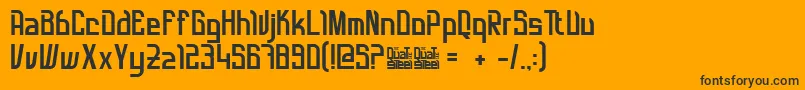 QuatsteelUpdate2015 Font – Black Fonts on Orange Background