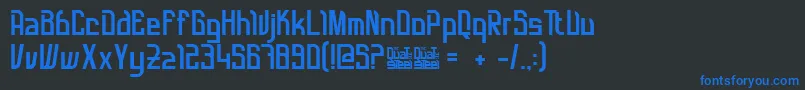 QuatsteelUpdate2015 Font – Blue Fonts on Black Background