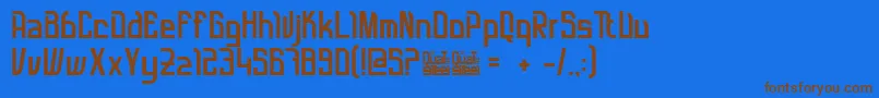 QuatsteelUpdate2015 Font – Brown Fonts on Blue Background