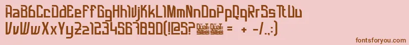 QuatsteelUpdate2015 Font – Brown Fonts on Pink Background