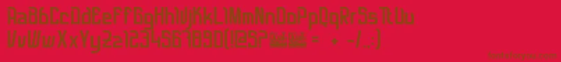 QuatsteelUpdate2015 Font – Brown Fonts on Red Background