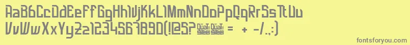 QuatsteelUpdate2015 Font – Gray Fonts on Yellow Background