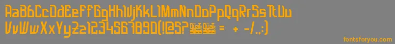 QuatsteelUpdate2015 Font – Orange Fonts on Gray Background