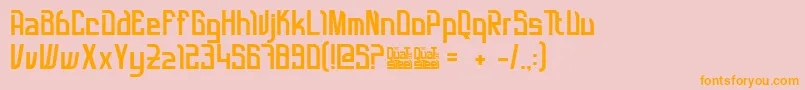 QuatsteelUpdate2015-Schriftart – Orangefarbene Schriften auf rosa Hintergrund