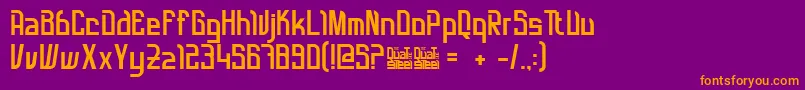 QuatsteelUpdate2015-Schriftart – Orangefarbene Schriften auf violettem Hintergrund