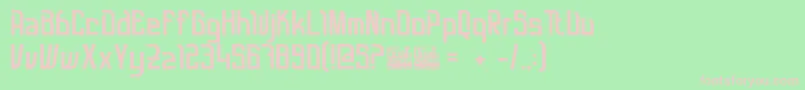 QuatsteelUpdate2015 Font – Pink Fonts on Green Background