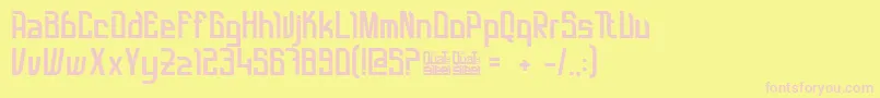 More about QuatsteelUpdate2015 Font QuatsteelUpdate2015 Font – Pink Fonts on Yellow Background