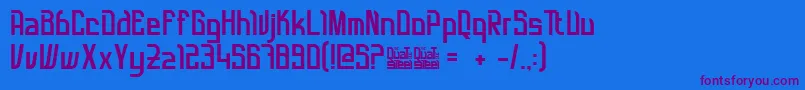 QuatsteelUpdate2015 Font – Purple Fonts on Blue Background