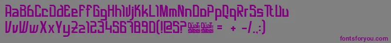 QuatsteelUpdate2015 Font – Purple Fonts on Gray Background
