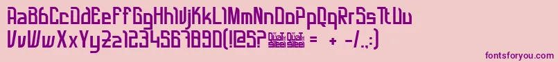 QuatsteelUpdate2015 Font – Purple Fonts on Pink Background