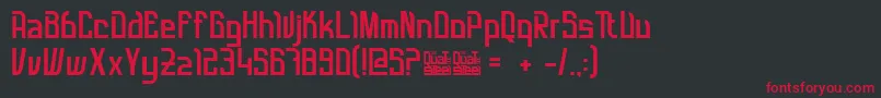 QuatsteelUpdate2015 Font – Red Fonts on Black Background