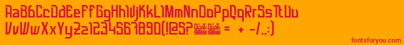 QuatsteelUpdate2015 Font – Red Fonts on Orange Background