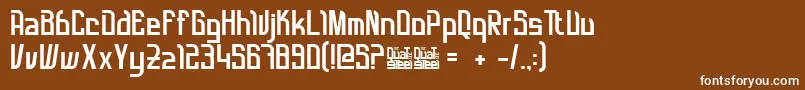 QuatsteelUpdate2015 Font – White Fonts on Brown Background