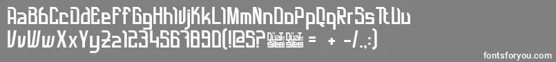 QuatsteelUpdate2015 Font – White Fonts on Gray Background