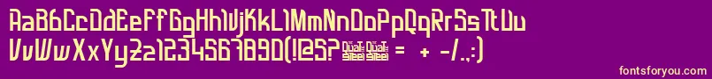 QuatsteelUpdate2015 Font – Yellow Fonts on Purple Background