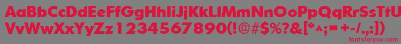 SharnayHeavy Font – Red Fonts on Gray Background
