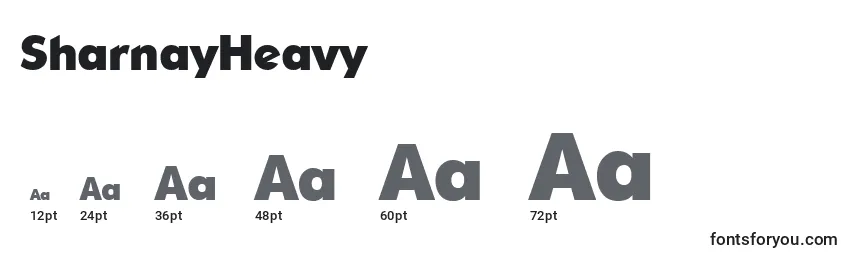 SharnayHeavy Font Sizes