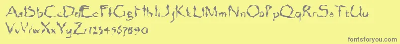 Integrity Font – Gray Fonts on Yellow Background