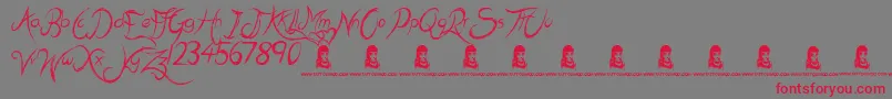 KissMeQuick Font – Red Fonts on Gray Background