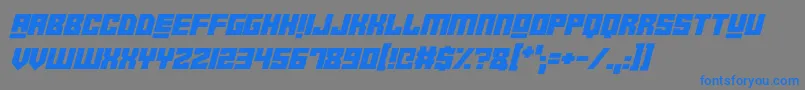 RobotCrushItalic Font – Blue Fonts on Gray Background