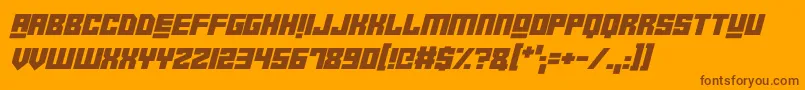 RobotCrushItalic Font – Brown Fonts on Orange Background