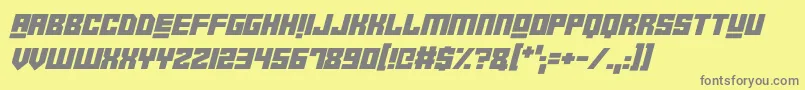 RobotCrushItalic Font – Gray Fonts on Yellow Background