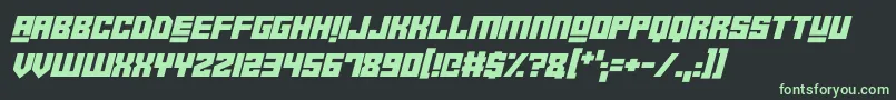 RobotCrushItalic Font – Green Fonts on Black Background