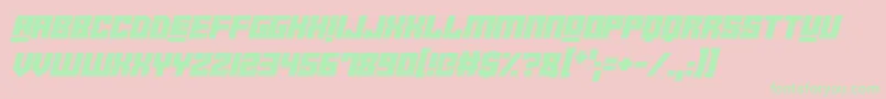 RobotCrushItalic Font – Green Fonts on Pink Background