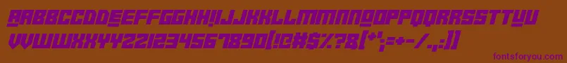 Saiba mais sobre a fonte RobotCrushItalic Fonte RobotCrushItalic – fontes roxas em um fundo marrom