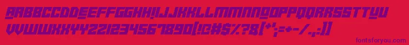 RobotCrushItalic Font – Purple Fonts on Red Background