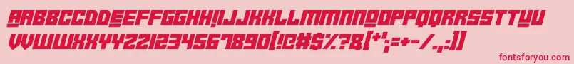 RobotCrushItalic-Schriftart – Rote Schriften auf rosa Hintergrund